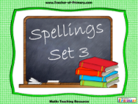 Spellings - Set 3 PowerPoint