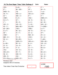 The Even Bigger Times Table Challenge 4