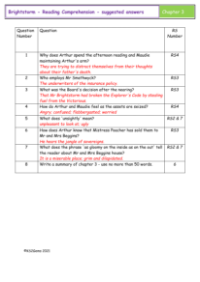 5. Reading Comprehension suggested answers