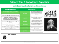 Knowledge organiser - Evolution and  Inheritance - Year 6
