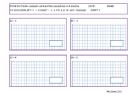 Division Set H 2 digit number 2, 3, 4, 5, 8 or 10 with remainder