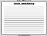 Formal Letter Writing Worksheet