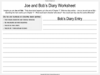 Billionaire Boy - Lesson 9 - Bobs Diary Worksheet