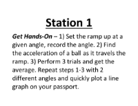 Lab Station Cards