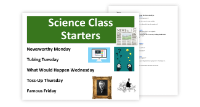 Science Class Starters Activities