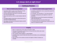 Is it always dark at night-time? - Continuous Provision