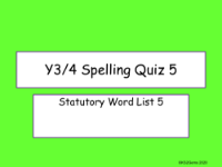 Statutory Spellings List 5 Quiz