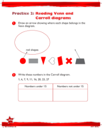 Work Book, Reading Venn and Carroll diagrams