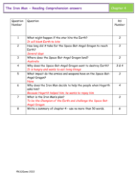 4. Reading Comprehension answers