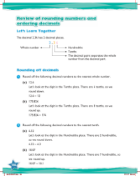 Learn together, Review of rounding numbers and ordering decimals (1)