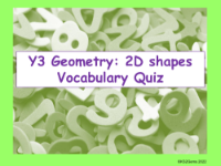Vocabulary Quiz - Geometry: 2D Shapes