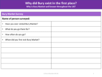 Bury Market Survey - Worksheet - Year 4