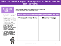Cops and robbers - What do you know about immigration and the UK?