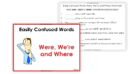 Easily Confused Words - Were, We're and Where