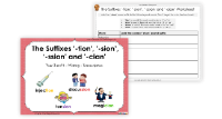 The Suffixes '-tion', '-sion', '-ssion' and '-cian'