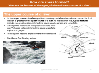 Upper course of a river - Info sheet