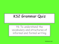 Formal and Informal Quiz