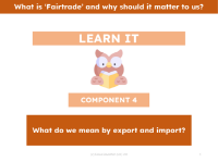 What do we mean by export and import? - Presentation