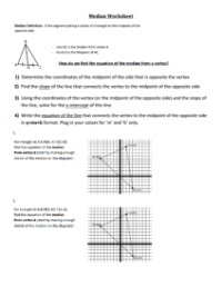 Median Worksheet