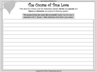 A Midsummer Nights Dream Lesson 8: What a Muddle! - The Course of True Love Worksheet