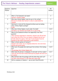 5. Reading Comprehension answers