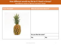 Pineapple - Worksheet