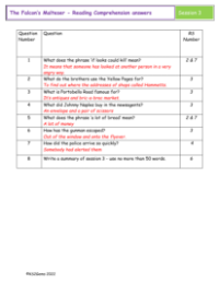 4. Reading Comprehension answers