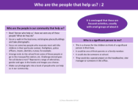 Who are the people that help us? - Lesson 2