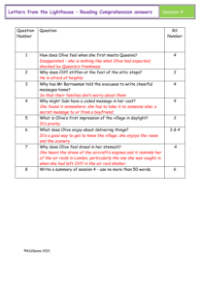 6. Reading Comprehension answers