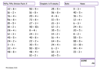 Division Facts 2