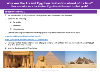 How and why were the Ancient Egyptians influenced by their gods? - Teacher notes 2