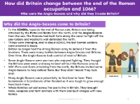 Why did the Anglo-Saxons come to Britain? - Info sheet