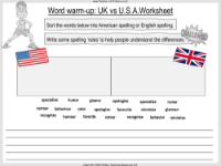 How I Came to Life - Word warm-up: UK vs USA