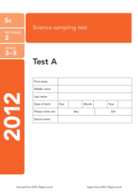 SATS papers - Science 2012 Test A