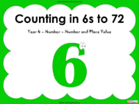 Counting in 6s to 72 - PowerPoint