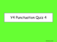 Punctuation Quiz 4