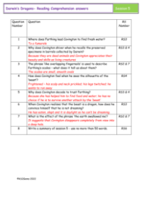 4. Reading Comprehension answers