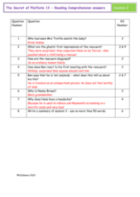 5. Reading Comprehension answers