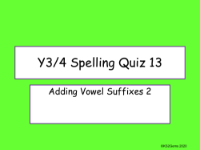 Adding Suffixes Beginning with a Vowel 2 Quiz