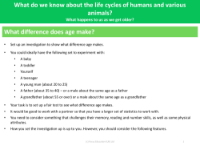 What difference does age make? - Activity - Year 5