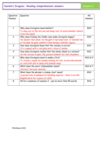 5. Reading Comprehension answers