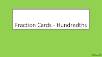 Fraction Cards - Hundredths