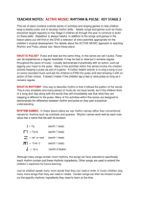 Rhythm and Pulse - KS2 - Teacher Notes