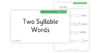 Lesson 1 Two-syllable Words  
