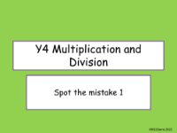 Multiplication and Division Spot the Mistake 1