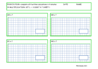  Multiplication Set L 3 digit number x 7