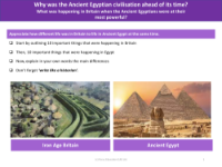 Important things happening in Ancient Britain and Ancient Egypt - Worksheet