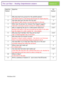 5. Reading Comprehension answers