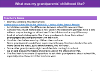 How different were our grandparents' school days? - Teacher notes