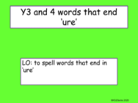 Words Ending in 'ure' Presentation